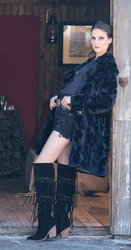 Black Panther Coat - PhilineSFBlack Panther CoatMen's fur coat