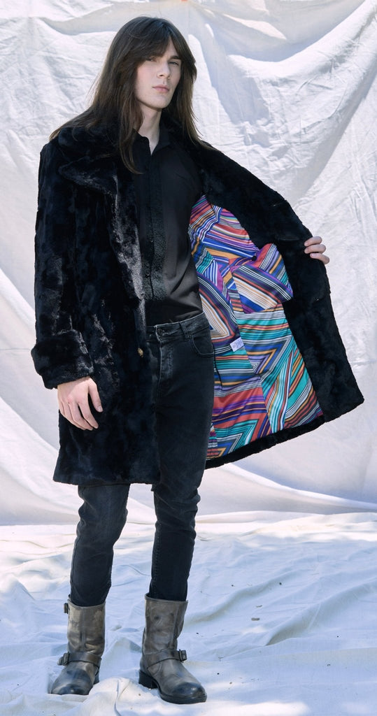 Black Panther Coat - PhilineSFBlack Panther CoatMen's fur coat