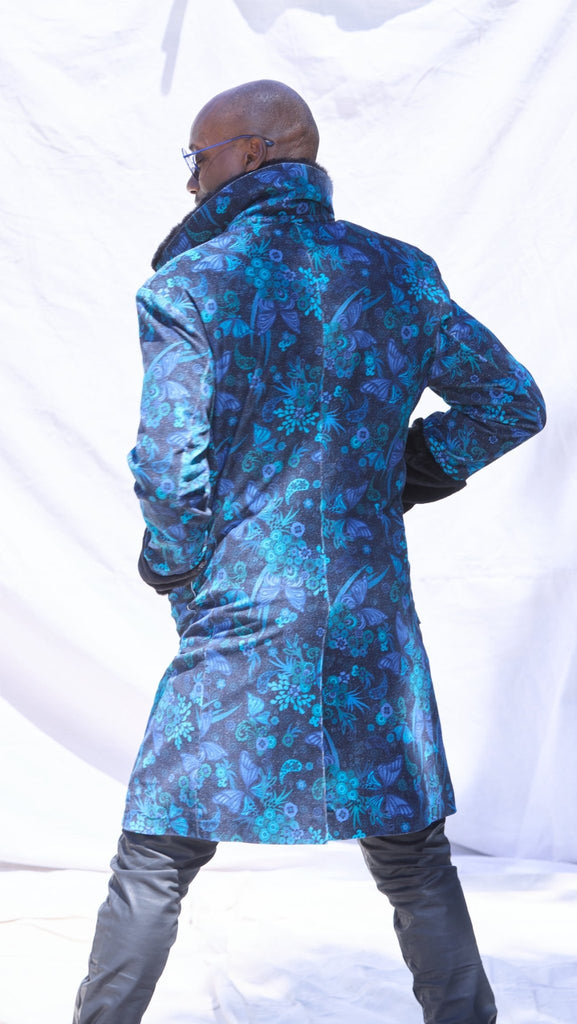 Blue Rocker Coat - PhilineSFBlue Rocker CoatMen's fur trim coat