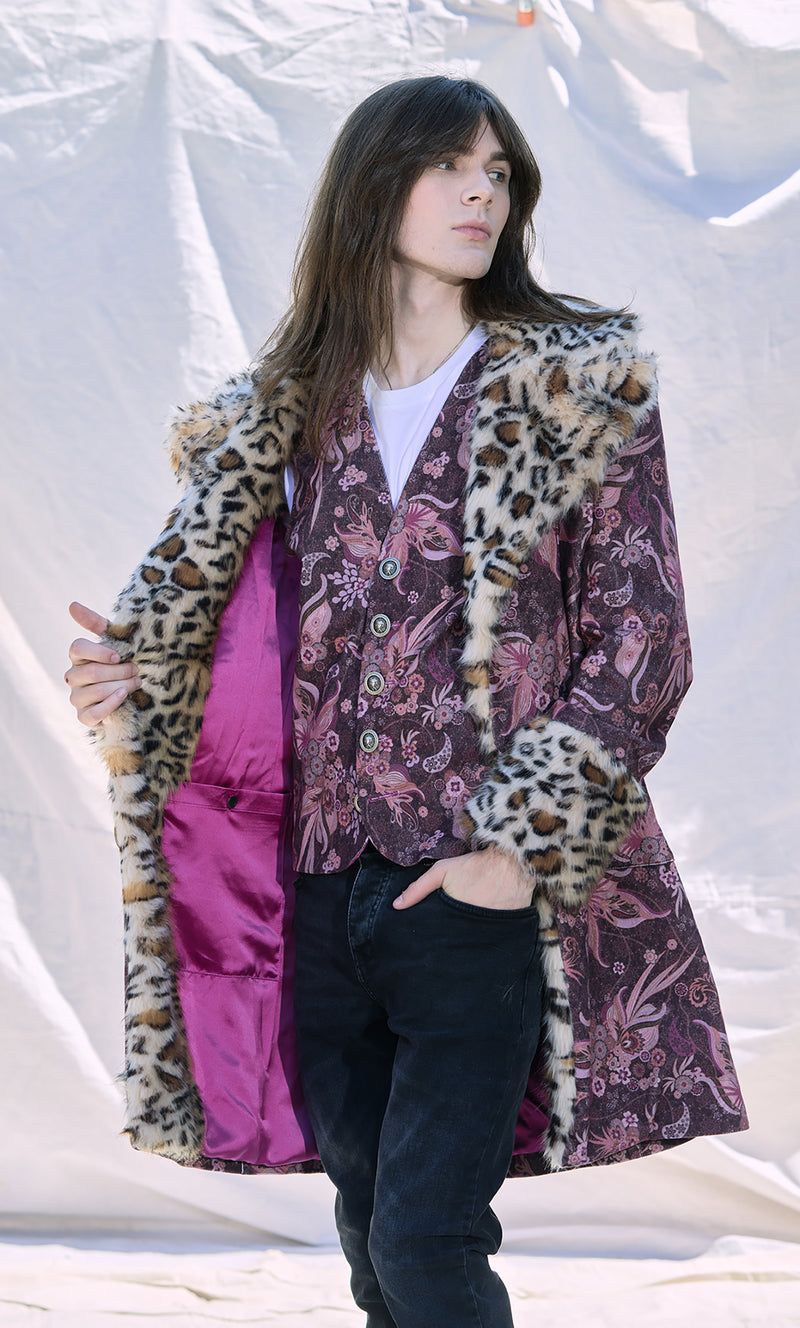 Feather Cheetah Coat