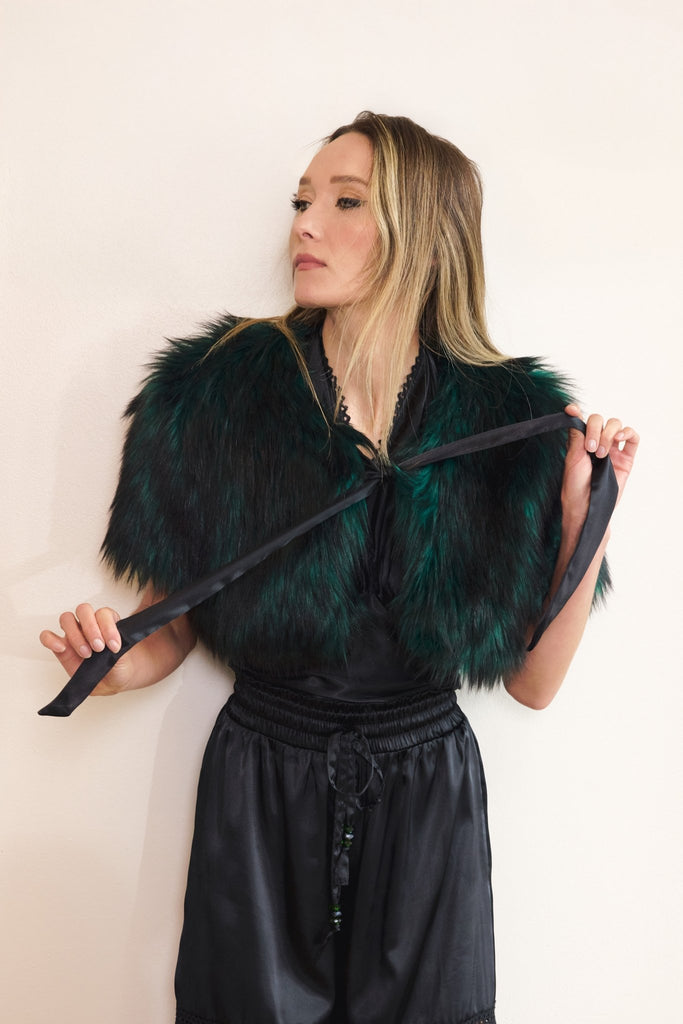 🌿 Forest Green Capelet - PhilineSF🌿 Forest Green Capeletwomens coats