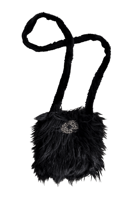 ♠️ Furry Bag with Vintage Broach - PhilineSF♠️ Furry Bag with Vintage Broachhandbag