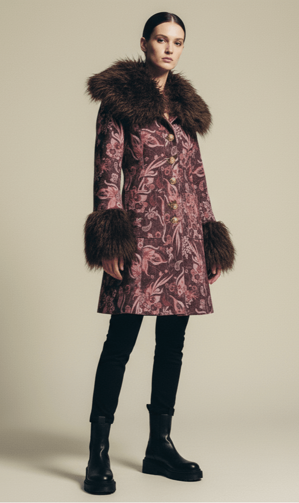 🌸 Kashmir Feather Coat - PhilineSF🌸 Kashmir Feather Coatwomens coats