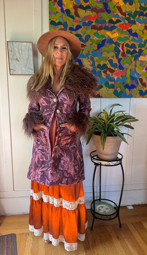 🌸 Kashmir Feather Coat - PhilineSF🌸 Kashmir Feather Coatwomens coats