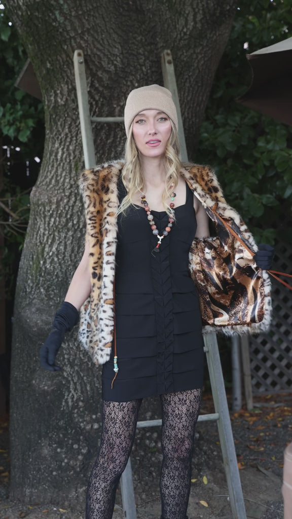 cheetah fur Vest