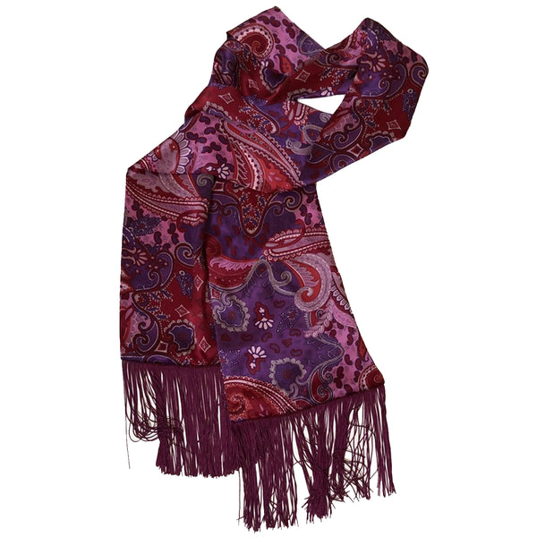 boho style printed silk scarf
